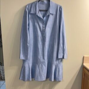 Elegant Blue Long Sleeve Dress